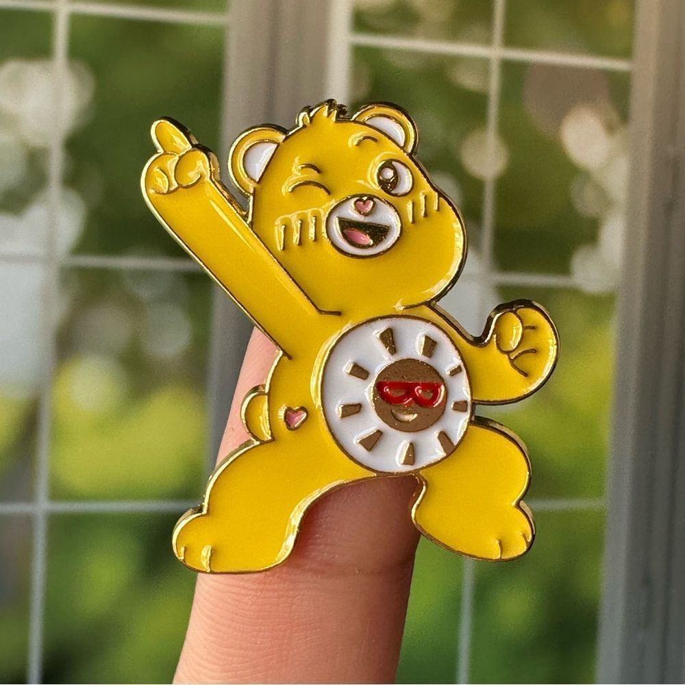 Sunshine Yellow Bear Enamel Pin/ Brooch